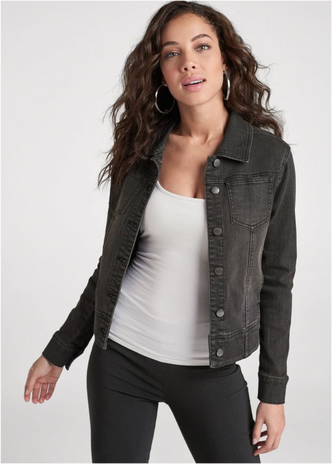 Venus Jean Jacket in Black Venus Jean Jacket in Black