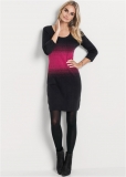 Venus Ombre Sweater Dress - Black & Pink Venus Ombre Sweater Dress - Black & Pink