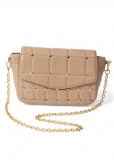 Venus Quilted Chain Handbag in Light Brown Venus Quilted Chain Handbag in Light Brown