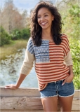 Venus VENUS | Americana Sweater in Red Multi Venus VENUS | Americana Sweater in Red Multi