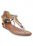 Venus Embellished Rope Sandals in Tan Venus Embellished Rope Sandals in Tan