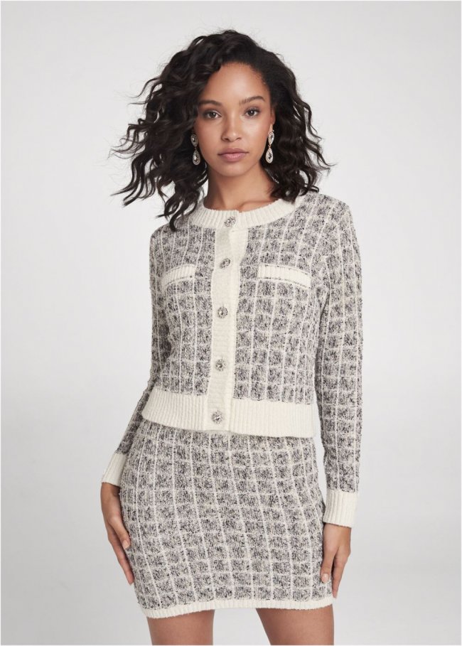Venus Boucle Skirt Set - Grey Multi Venus Boucle Skirt Set - Grey Multi