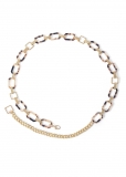 Venus Leopard Resin Metal Chain Belt in Gold Multi Venus Leopard Resin Metal Chain Belt in Gold Multi