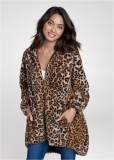 Venus Reversible Faux-Fur Anorak in Black Multi Venus Reversible Faux-Fur Anorak in Black Multi