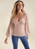 Venus Shape Embrace Long Sleeve Top in Dusty Rose Venus Shape Embrace Long Sleeve Top in Dusty Rose