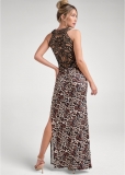 Venus Crochet Back Leopard Dress - Off White Multi Venus Crochet Back Leopard Dress - Off White Multi