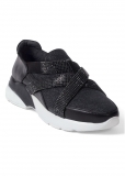 Venus Glitter Wedge Sneakers in Black Venus Glitter Wedge Sneakers in Black