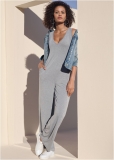 Venus Relaxed V-Neck Jumpsuit in Heather Grey Venus Relaxed V-Neck Jumpsuit in Heather Grey