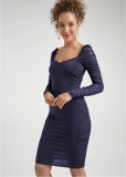 Venus Ruched Side Bodycon Dress - Navy Venus Ruched Side Bodycon Dress - Navy