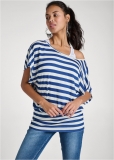 Venus Off-Shoulder Layered Top in Blue & White Venus Off-Shoulder Layered Top in Blue & White