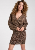 Venus Zebra Shimmer Dress - Black Multi Venus Zebra Shimmer Dress - Black Multi