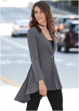Venus High-Low Blazer in Dark Grey Venus High-Low Blazer in Dark Grey