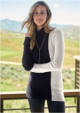 Venus VENUS | Color Block Turtleneck Sweater in Black & Off White Venus VENUS | Color Block Turtleneck Sweater in Black & Off White