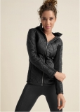 Venus Quilted Puffer Jacket in Black Venus Quilted Puffer Jacket in Black