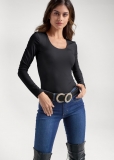 Venus Shape Embrace Long-Sleeve Bodysuit in Black Venus Shape Embrace Long-Sleeve Bodysuit in Black