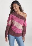 Venus VENUS | Off-Shoulder Sweater in Pink Multi Venus VENUS | Off-Shoulder Sweater in Pink Multi