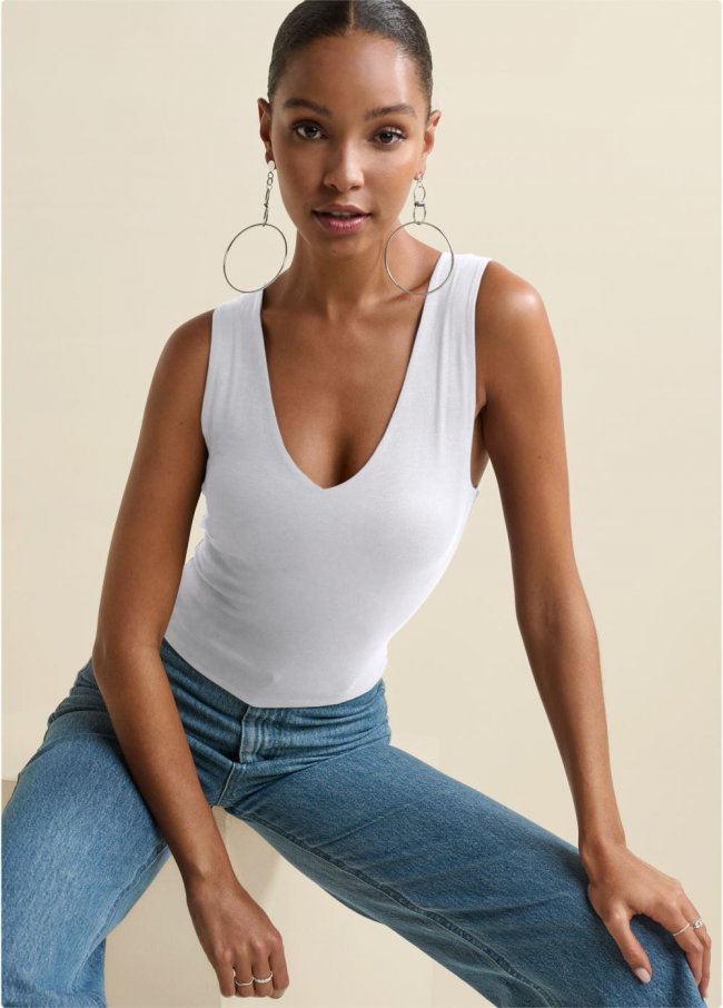 Venus Racerback Tank in White