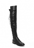 Venus Lace-Up Back Detail Boots in Black Venus Lace-Up Back Detail Boots in Black