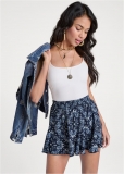 Venus Paisley Print Ruffle Shorts - Navy Multi Venus Paisley Print Ruffle Shorts - Navy Multi