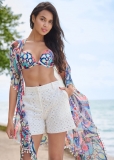 Venus Eyelet Cuffed Shorts - White Venus Eyelet Cuffed Shorts - White