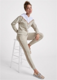 Venus Sequin Stripe Pant Set in Heathered Oatmeal Venus Sequin Stripe Pant Set in Heathered Oatmeal