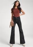 Venus Black CORDUROY FLARED PANTS Venus Black CORDUROY FLARED PANTS