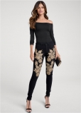 Venus Floral Embellished Jeans in Black Multi Venus Floral Embellished Jeans in Black Multi