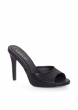 Venus Peep Toe Mules in Black Venus Peep Toe Mules in Black