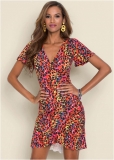 Venus Leopard Printed Dress - Pink Multi Venus Leopard Printed Dress - Pink Multi