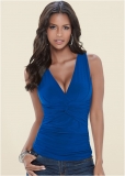 Venus Knot Front Sleeveless Top in Blue Venus Knot Front Sleeveless Top in Blue