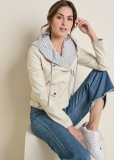 Venus Faux-Leather Moto Jacket in Cream Multi Venus Faux-Leather Moto Jacket in Cream Multi