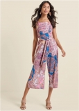 Venus Paisley Ruched Jumpsuit in Pink Multi Venus Paisley Ruched Jumpsuit in Pink Multi