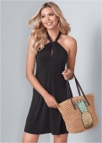Venus Halter Tie Dress - Black Venus Halter Tie Dress - Black