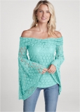 Venus Lace Off-The-Shoulder Top in Mint Venus Lace Off-The-Shoulder Top in Mint
