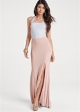Venus Ruched Bodycon Maxi Skirt - Peach Venus Ruched Bodycon Maxi Skirt - Peach