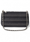 Venus Stud-Embellished Crossbody in Black & Silver Venus Stud-Embellished Crossbody in Black & Silver