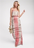 Venus Overlay Tie Dye Maxi Dress - Coral Multi Venus Overlay Tie Dye Maxi Dress - Coral Multi