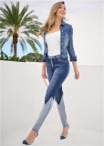 Venus Laser Print Skinny Jeans in Denim Blue Venus Laser Print Skinny Jeans in Denim Blue