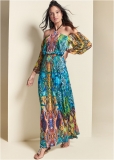Venus Printed Maxi Dress - Blue Multi Venus Printed Maxi Dress - Blue Multi