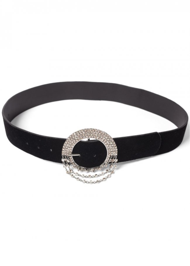 Venus Rhinestone Buckle Belt in Black Venus Rhinestone Buckle Belt in Black