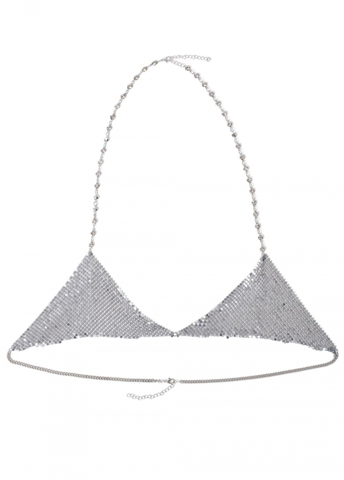 Venus Chainmail Bra in Silver