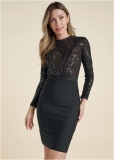 Venus Sequin Detail Bandage Dress - Black Venus Sequin Detail Bandage Dress - Black