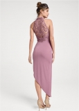 Venus Crochet-Back Long Dress - Mauve Venus Crochet-Back Long Dress - Mauve