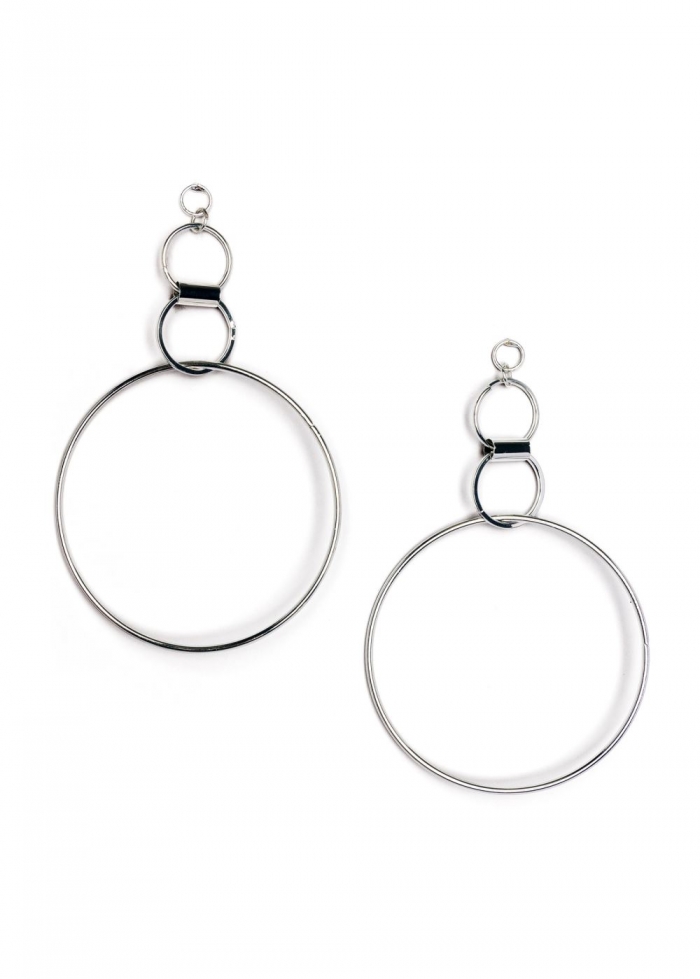 Venus Hoop Earrings in Silver