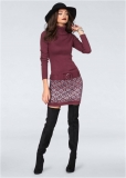 Venus Belted Sweater Dress - Maroon Venus Belted Sweater Dress - Maroon