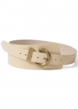 Venus Croc Embossed Buckle Belt in Cream Venus Croc Embossed Buckle Belt in Cream