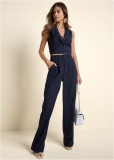 Venus Sleeveless Cropped Suit Set in Navy Multi Venus Sleeveless Cropped Suit Set in Navy Multi