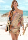 Venus Banded Convertible Dress - Orange Multi Venus Banded Convertible Dress - Orange Multi