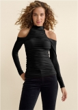 Venus Shape Embrace Cold-Shoulder Top in Black Venus Shape Embrace Cold-Shoulder Top in Black