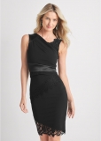 Venus Lace Detail Party Dress - Black Venus Lace Detail Party Dress - Black